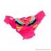 Victoria by Malinsa Womens Ruffle Wavy Bikini Bottom Low Rise Swim Bottom L Red with Multi Bow B01IBTHH0W